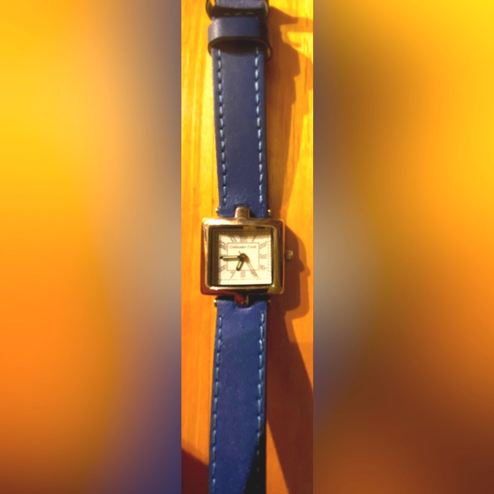 Cold water Creek ladies wrist watch. Genuine leather band.